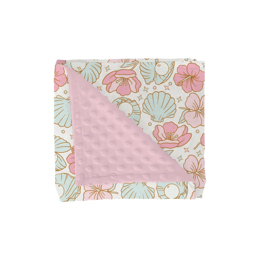 ZoUbqchY Boho Summer Mermaids blanket front view showcases plush texture for cozy newborn cuddles.
