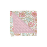 ZoUbqchY Boho Summer Mermaids blanket front view showcases plush texture for cozy newborn cuddles.