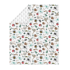ZoUbqchY Bugs Hunt blanket back with dots for gentle warmth.