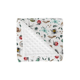ZoUbqchY Bugs Hunt blanket front bees pattern for soothing nursery decor.
