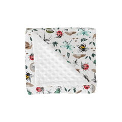 ZoUbqchY Bugs Hunt blanket front bees pattern for soothing nursery decor.