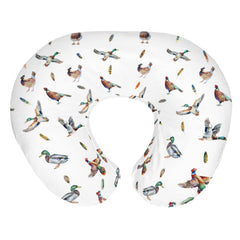 ZoUbqchY country mallard duck pheasant nursing pillow cover in front view enhances nursery style