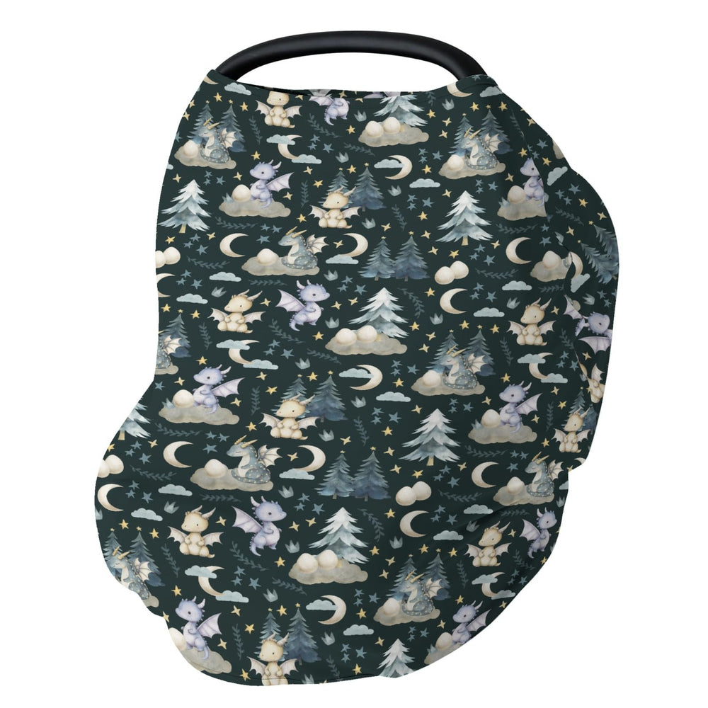 ZoUbqchY fairytale dragons car seat cover provides privacy during car rides