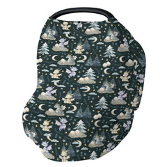 ZoUbqchY fairytale dragons car seat cover provides privacy during car rides