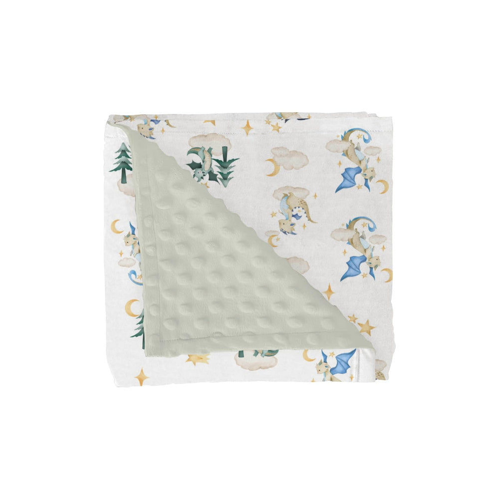 ZoUbqchY fantasy dragon baby blanket with dotted back for cozy sleep.