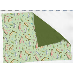 ZoUbqchY fishing baby blanket 30x40 inches fits cribs, strollers and car rides