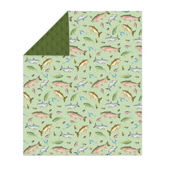 ZoUbqchY fishing baby blanket dotted backing adds gentle texture for soothing naps