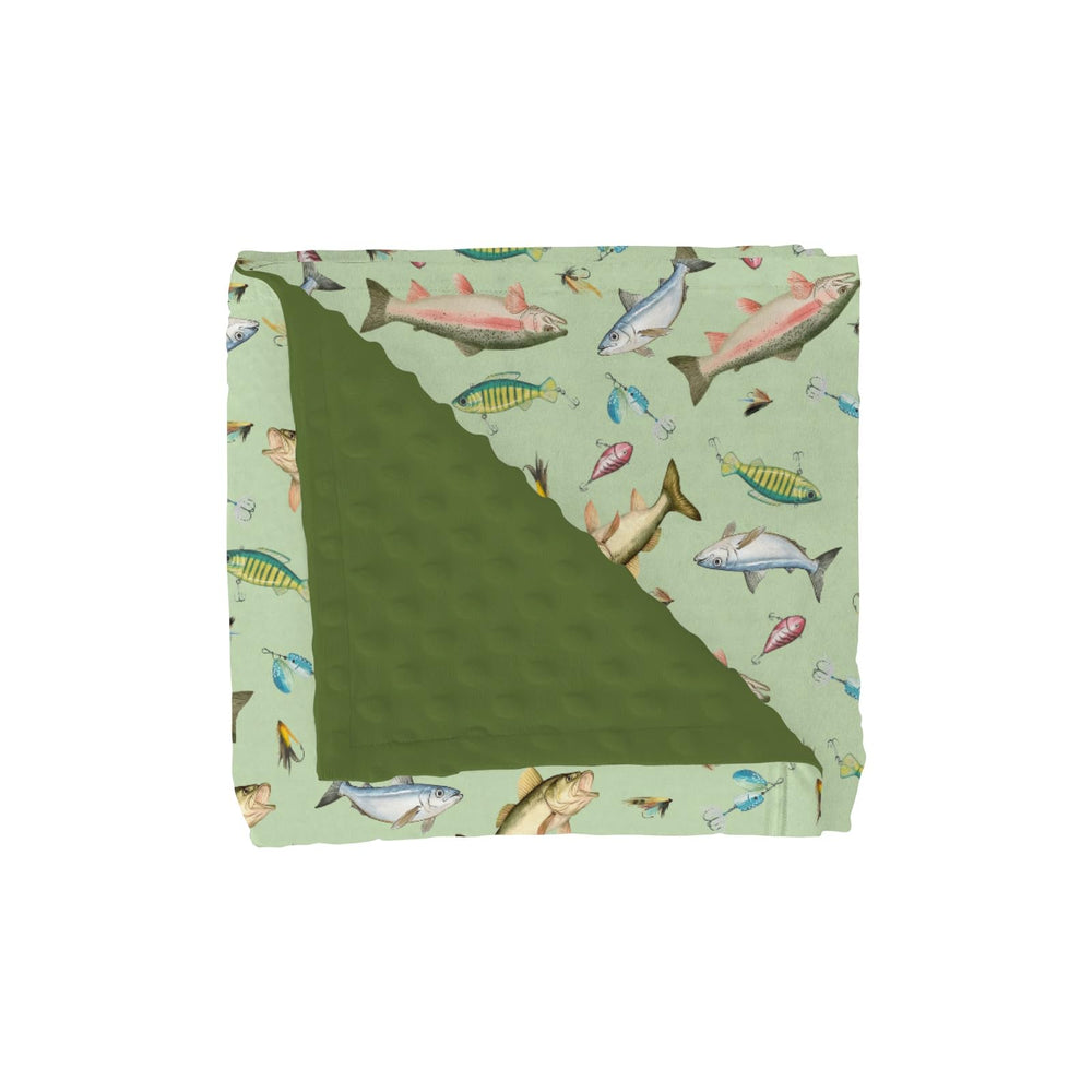 ZoUbqchY fishing baby blanket double-layer design for cozy snuggles on the go