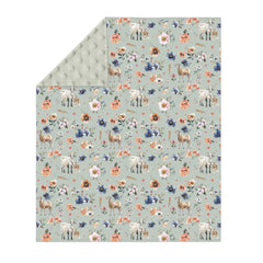 ZoUbqchY goat boho floral blanket pattern closeup highlighting soft plush comfort