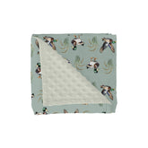 ZoUbqchY Green Mallard Ducks baby blanket front view with ultra-soft plush fabric for newborn comfort.