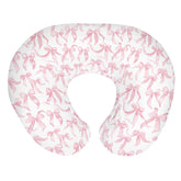 ZoUbqchY pink Valentine's bows cover — soft fabric for gentle feeds.