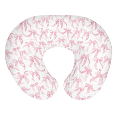 ZoUbqchY pink Valentine's bows cover — soft fabric for gentle feeds.