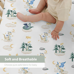 ZoUbqchY snug-fit crib sheet with a 9-inch pocket stays securely in place.