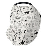 ZoUbqchY Western Cowboy Car Seat Cover shields baby from sun and wind during car rides