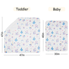 ZPECC Muslin blanket on a crib demonstrating breathable sleep-friendly design.