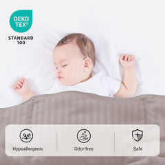 ZPECC Toddler Comforter in crib nap setting with cozy layering