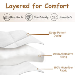 ZPECC Toddler Down Alternative Comforter breathable lining illustrates comfort for day naps.
