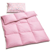 ZPECC toddler goose down comforter folded for crib naps with gentle warmth