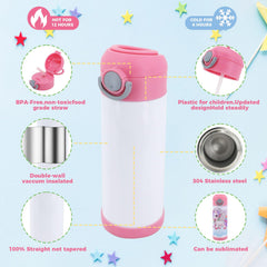 ZREGGUR 12oz double-wall insulated bottle keeps drinks at temp