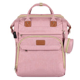 ZRSUN diaper bag backpack fold-out crib for on-the-go naps and changes.