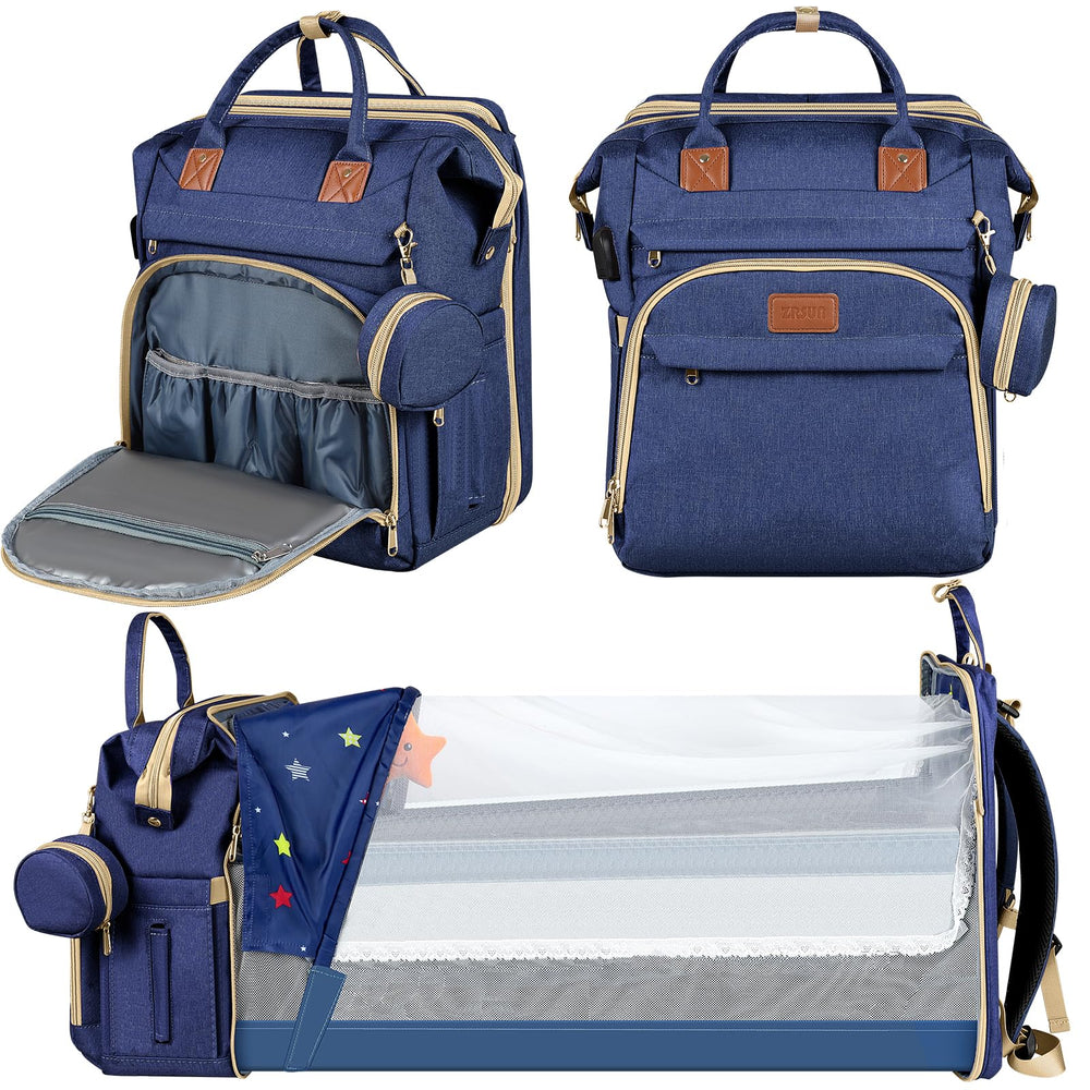 ZRSUN diaper bag backpack main compartment keeps essentials organized on the go