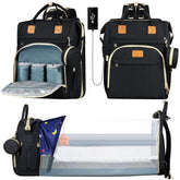 ZRSUN diaper bag backpack large capacity holds diapers, bottles, and toys for busy days.