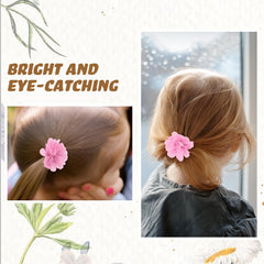 ZSCCXQ 24pcs chiffon flower clips pastel bundle highlight versatile color mix for outfits.