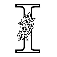 Zuinyainn 12-inch letter I front view wall decor with bold 3D typography for modern spaces