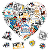 ZULUVINYL archery stickers on water bottle show durable waterproof design for daily use.