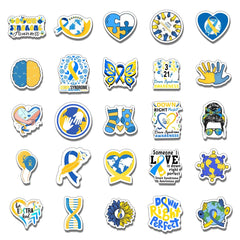 ZULUVINYL DS awareness ribbon sticker on luggage for quick identification and support