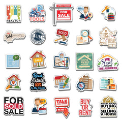 ZULUVINYL funny real estate sticker on laptop adds color and personalization.