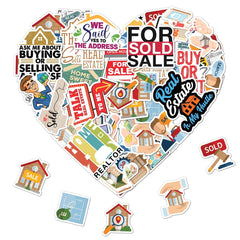 ZULUVINYL funny real estate sticker on water bottle boosts personality and durability.