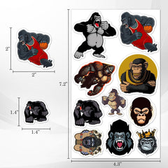 ZULUVINYL monkey gorilla sticker on helmet resists wear during adventures