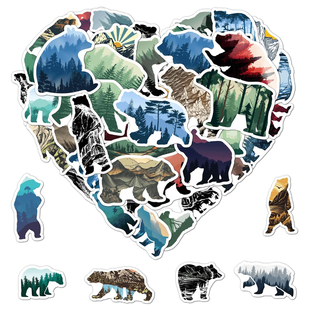 ZULUVINYL grizzly bear stickers for water bottles brighten everyday gear.