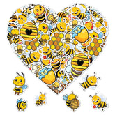 ZULUVINYL bee sticker on water bottle—waterproof vinyl for daily use