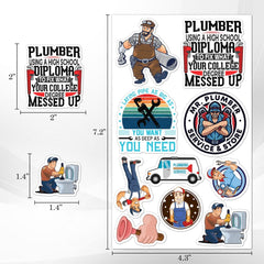 ZULUVINYL plumber stickers for scrapbooking add cheerful accents to crafts.