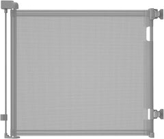 Zupetta retractable baby gate 55in extended covers wide openings for pets and kids.