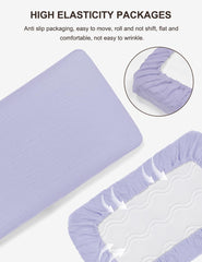 ZURLEFY crib sheets elastic-fit bottom demonstrated for snug mattress grip