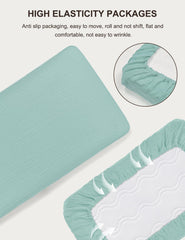 ZURLEFY muslin crib sheet is machine washable for easy care.