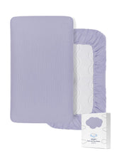 ZURLEFY pack n play sheets soft cotton close-up highlighting gentle baby skin.