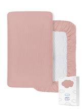 ZURLEFY soft cotton pink crib sheet for gentle skin contact during naps.