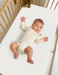 ZURLEFY white crib sheets fit standard crib mattress for safe sleep