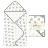 Zutano hooded baby towel closeup shows organic cotton softness for delicate skin