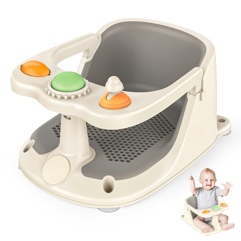 ZWRTU Baby Bath Seat with ergonomic back support for comfortable seating