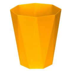 ZXJ small trash can front view in yellow, space-saving for compact bathrooms.