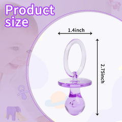 ZYFLSQ baby pacifier purple DIY necklace option for personalized party keepsakes.