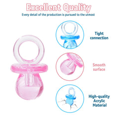 ZYFLSQ blue baby pacifier 100pcs for gender reveal party decorations