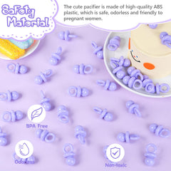 ZYFLSQ gender reveal table scatter pacifiers in purple for cute decor