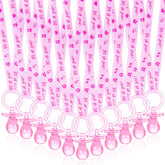 ZYFLSQ pacifier necklaces pink pack for baby showers, ideal as party favors and photo props.