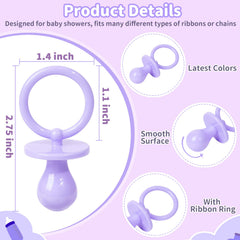 ZYFLSQ purple pacifiers used for baby shower game